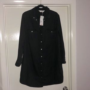 H&M Logg Denim Snap Button Dress